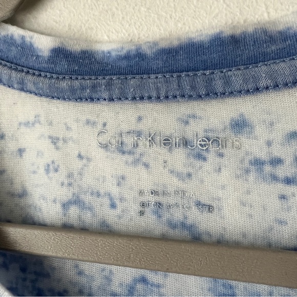 Calvin Klein Jeans baby blue burnout Tee Size S - Picture 4 of 4